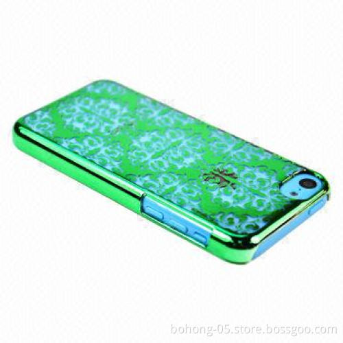 PC Case for iPhone 5C, Laser Carving Aperture Pattern Plating, Various Colors are Available
